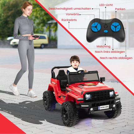 24 V bērnu elektriskā automašīna, 2 sēdvietas, sarkana, USB un mūzika