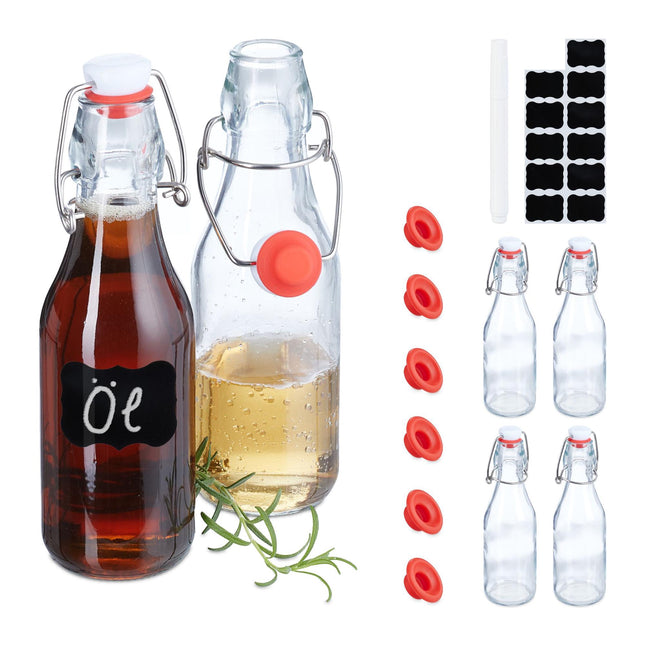 250 ml vārglāze ar skavu vāku, 6 iepakojumā