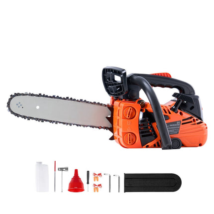 25.4cc Gas Chainsaw, 12-Inch Bar, Top Handle