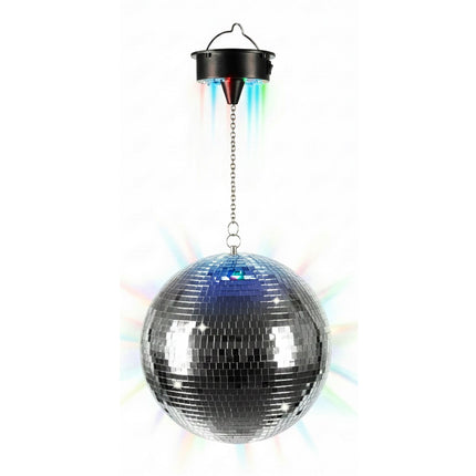 25 cm Disco Ball with Motor & LED Light Effects