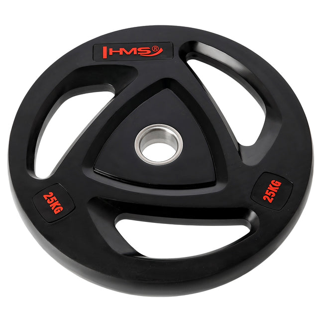 25 kg melns olimpiskais svara disks