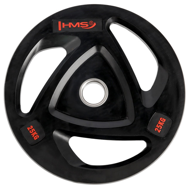 25 kg melns olimpiskais svara disks