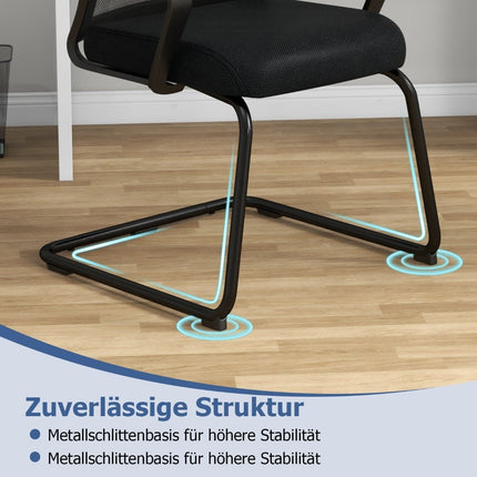 Divdaļīgs ergonomisks viesu krēslu komplekts ar jostasvietas atbalstu