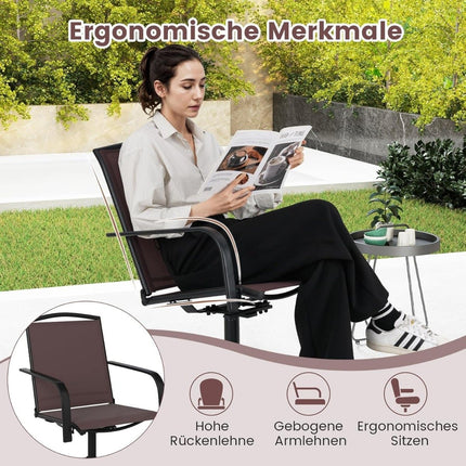 Divdaļīgi grozāmi terases krēsli, ātri žūstošs audums, brūni