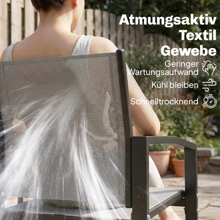Divvietīgs dārza sols ar galdu, metāla rāmis, pelēks