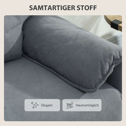 Divvietīgs dīvāns, biezi spilveni, samta apdare, melns
