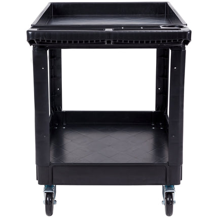 2-Shelf Utility Service Cart, 550 lb, Swivel Casters