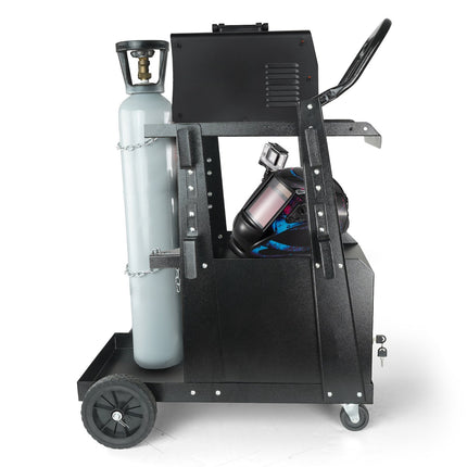 2-Tier Welding Cart with Lockable Cabinet, 265 lb