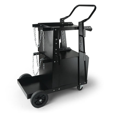 2-Tier Welding Cart with Lockable Cabinet, 265 lb