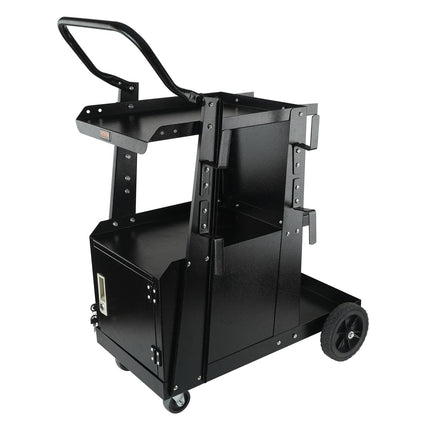 2-Tier Welding Cart with Lockable Cabinet, 265 lb