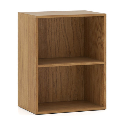 Divstāvu koka grāmatu plaukts ar regulējamiem plauktiem, 42x29,5x53,5 cm