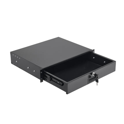 2U Rack Mount Drawer, Lockable, 19-Inch, 50 lb