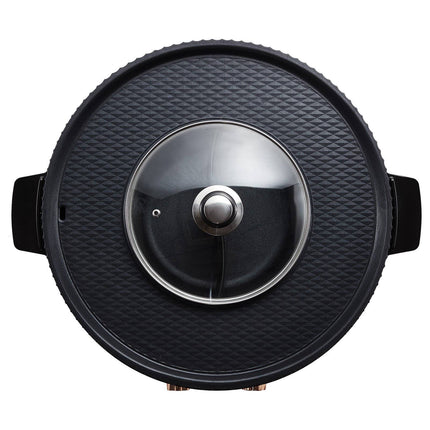 2-in-1 Electric Hot Pot Grill, 1800W Dual Temp Control