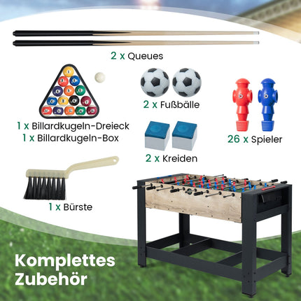 2-vienā galda futbola un biljarda galds - kompakts, stabils dizains