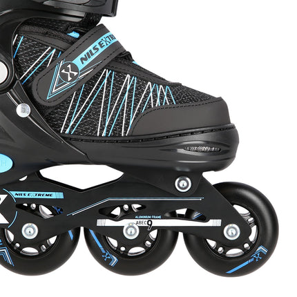 2-in-1 Inline & Ice Skates, Black/Blue, Size M (35-38)