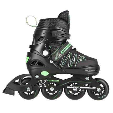 2-in-1 Inline & Ice Skates, Black/Green, Size M (35-38)
