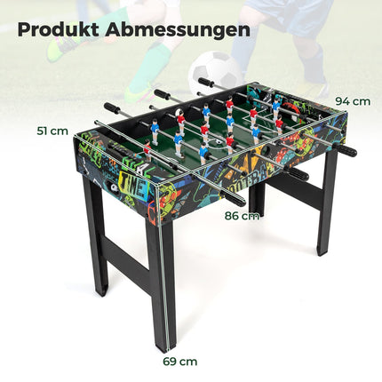 2-in-1 mini galda futbola galds, noņemamas kājas, 86 cm