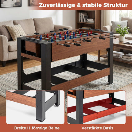 2-vienā rotējošs spēļu galds - galda futbolam un biljardam, 138 cm