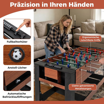 2-vienā rotējošs spēļu galds - galda futbolam un biljardam, 138 cm