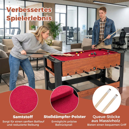 2-vienā rotējošs spēļu galds - galda futbolam un biljardam, 138 cm