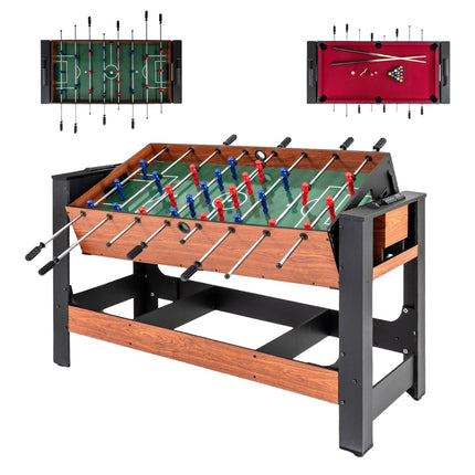 2-vienā rotējošs spēļu galds - galda futbolam un biljardam, 138 cm