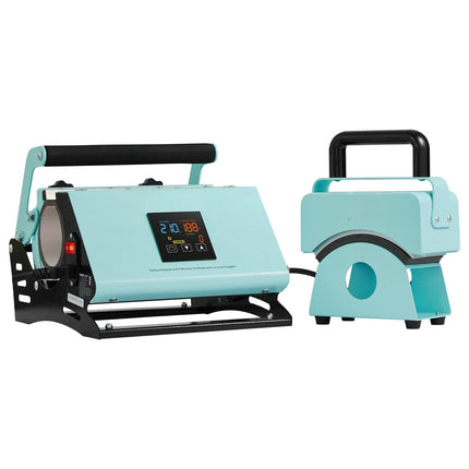 2-in-1 Tumbler and Hat Heat Press, 11–30oz, Temp Timer