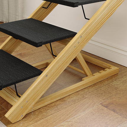 2 vienā suņu kāpnes, 4 pakāpieni, 62,5 cm, regulējamas augstuma mājdzīvnieku kāpnes, saliekama suņu rampa ar neslīdošu virsmu gultai, dīvānam