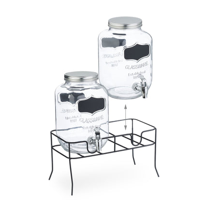 2-pack beverage dispenser with stand 4L