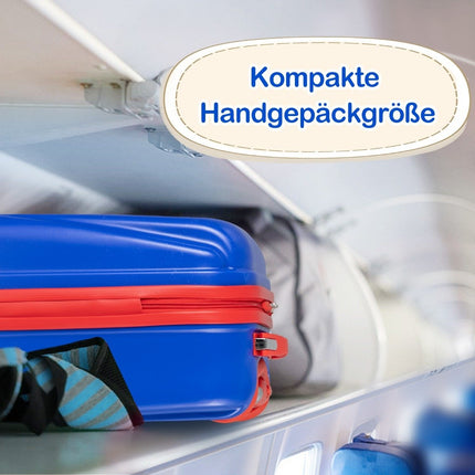 Divdaļīgs bērnu bagāžas komplekts, rokas bagāžas un mugursomas komplekts, zils