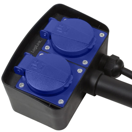 2-way socket outlet with spike Outdoor use 2m