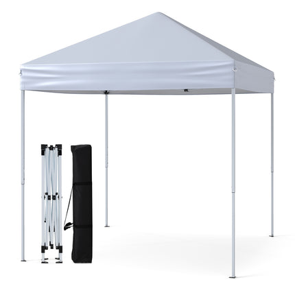 2x2m uznirstošais paviljons, ūdensizturīgs, UV 50+, balts