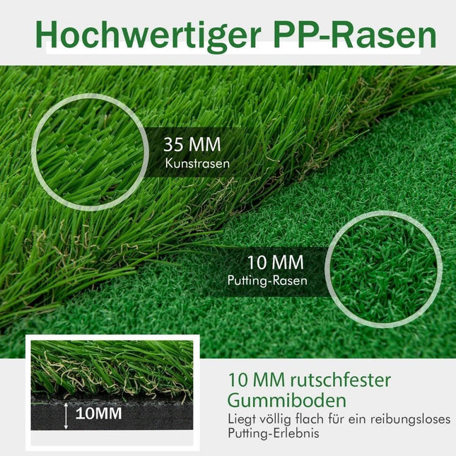 300 x 100 cm golfa paklājiņš ar mākslīgo zālienu, treniņu paklājiņš mājas grīnam
