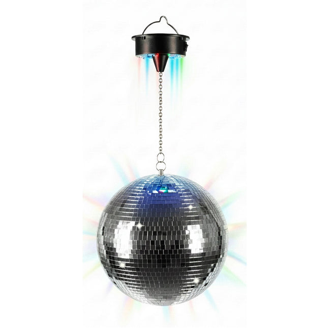 30 cm disko bumba ar motoru un LED gaismas efektiem