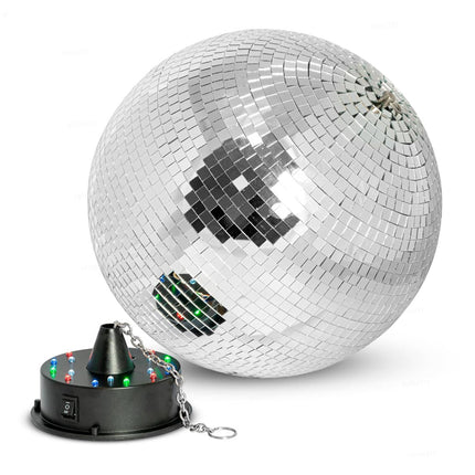 30 cm disko bumba ar motoru un LED gaismas efektiem
