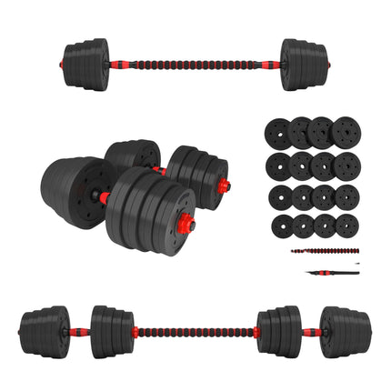 30 kg regulējams stieņa un hanteļu komplekts