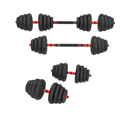 30 kg regulējams hanteļu komplekts, 6 vienā