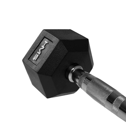 30 kg sešstūra hantele - ar gumijas pārklājumu, neslīdošs rokturis
