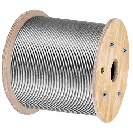 316 Stainless Steel Wire Rope 1/8 In, 500 Ft, 1x19