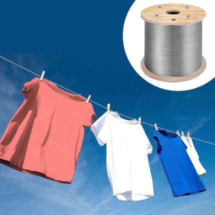 316 Stainless Steel Wire Rope 1/8 In, 500 Ft, 1x19