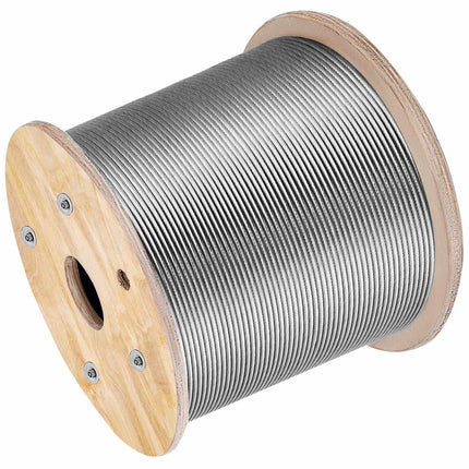 316 Stainless Steel Wire Rope 1/8 In, 500 Ft, 1x19
