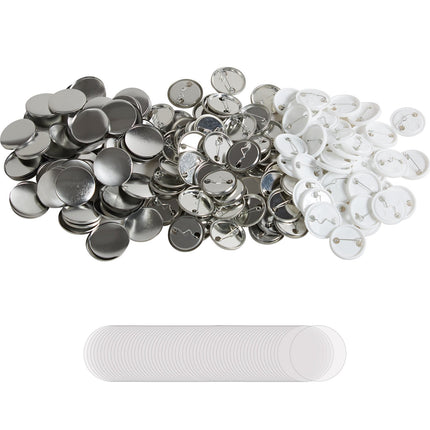32mm Pin Back Button Parts Kit, 500 Sets, 1.25 Inch