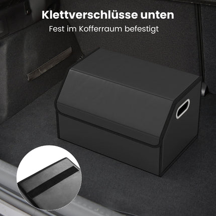 35 litru saliekams automašīnas bagāžnieka organizators ar vāku un nodalījumu