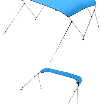 3-Bow Boat Bimini Top, 600D Polyester, Aluminum Frame