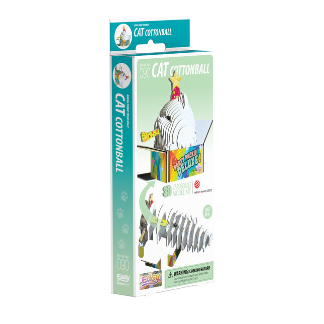 3D kartona modeļu komplekts - kaķa dizains, DIY rokdarbu projekts