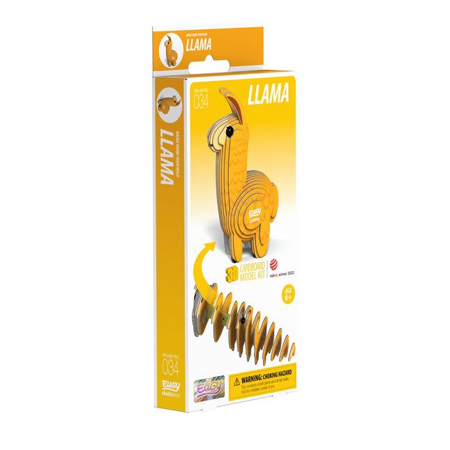 3D kartona modeļa komplekts — lamas radīšanas projekts visu vecumu cilvēkiem