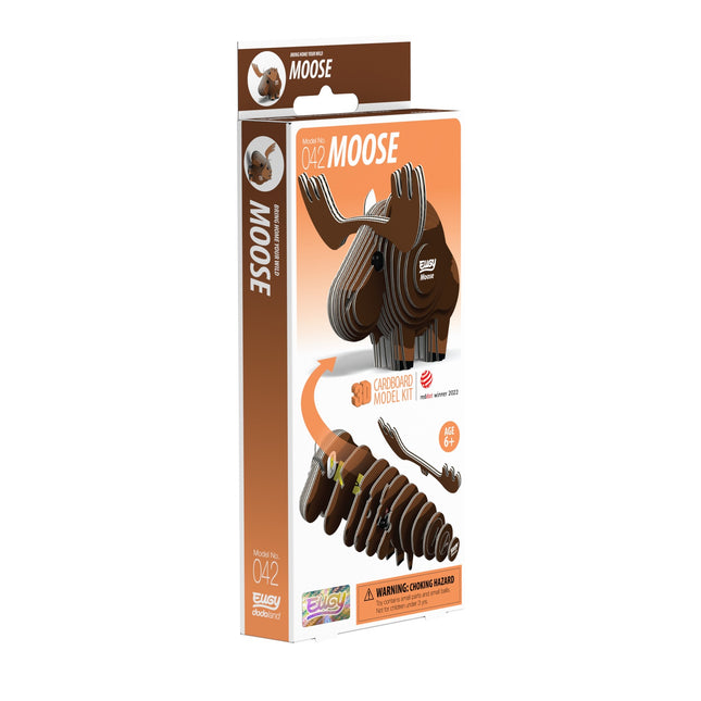 3D kartona modeļu komplekts — Moose Design radošai būvēšanai