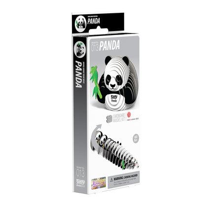 3D kartona modeļu komplekts — pandas dizains radošai būvēšanai