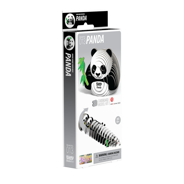 3D kartona modeļu komplekts — pandas dizains radošai būvēšanai