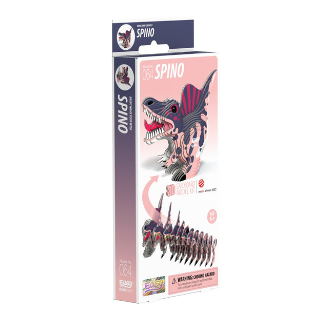 3D kartona modeļa komplekts - spinozaura dinozaura salikšanas komplekts