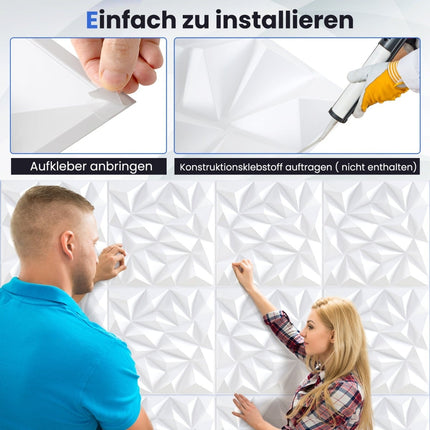 3D sienas paneļi, romba raksts, 20 gab. iepakojumā, 5 m² pārklājums